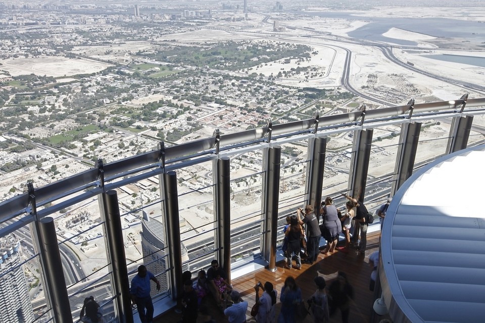 het luxe vijf sterren  Armani Hotel in de Burj Khalifa in Dubai, de hoogste toren van de wereld